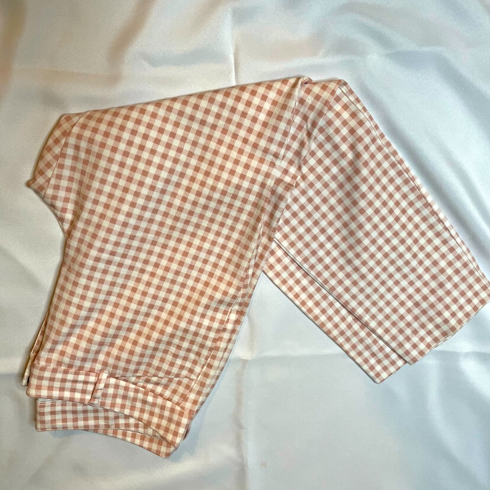 Old navy mauve and white checkered pants